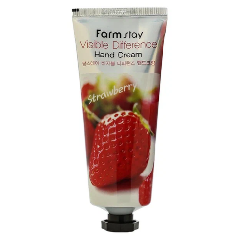 Крем для рук Farm Stay Visible Difference Hand Cream Strawberry, 100 гр