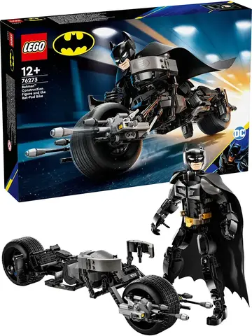 Конструктор Marvel 76273 Фигура Бэтмена и Бэтцикл