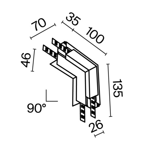 Комплектующие для встраиваемой трековой системы Maytoni Accessories for tracks exility TRA034CL-42.12W