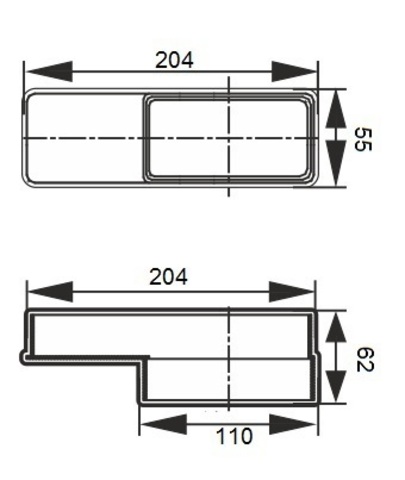 Соединитель эксцентриковый 110х55/204х60