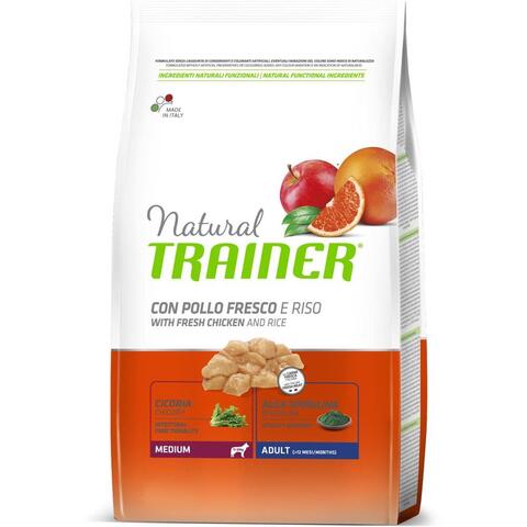 Trainer Natural Medium Adult сухой корм для взрослых собак средних пород (курица) 12кг