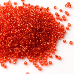Бисер Тохо круглый 15/0 0025 оранжево-красный