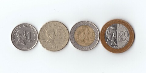 Набор 4 монеты Филиппинские острова (20 , 10 , 5 , 1 песо)