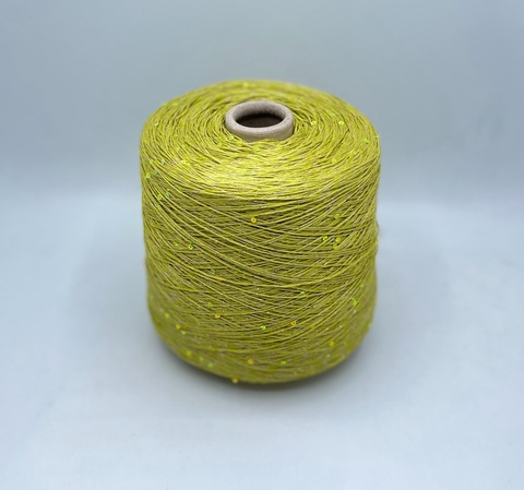 Filati Naturali (пр.Италия),art-Lino, 350м/100гр, 100%Лен+пайетки+люрекс, цвет-Лайм, арт-28091