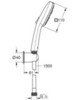 Grohe 27588003 Tempesta 110 Cube Набор с нерегулируемым держателем для душа, лейка 3 режима, 9,5 л/мин, шланг Relexaflex 1500 мм