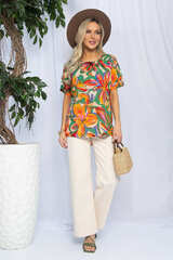 Блуза Маргоша (бежево-оранжевая) Б13154-16М LT Collection