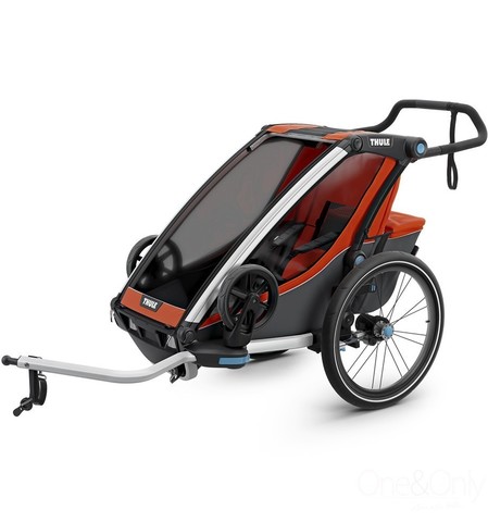 Картинка коляска Thule Chariot Cross1 темно-оранжевая  - 3