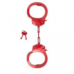 Наручники стальные красного цвета Be Mine, One Size