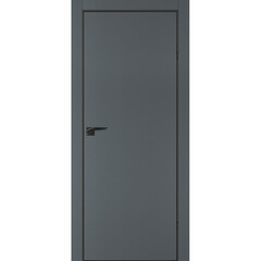 Межкомнатная дверь P-1 кромка ABS чёрная ПЭТ графит матовый глухая