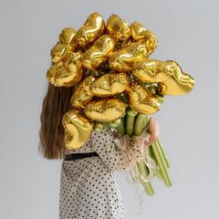 Солнечные сердечки букет из ШДМ