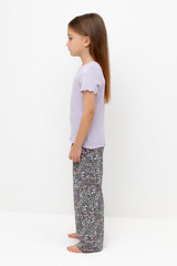 пижама  для девочки  К 1636/лепесток орхидеи,цветочный микс