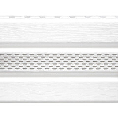 Софит к сайдингу Альта-Профиль Т-20 центральная перфорация Белый 3000х240 мм