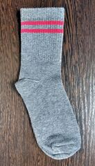Носки детские 1 пара, хлопок, размер 22-24, цвета серый и меланж-васильковый