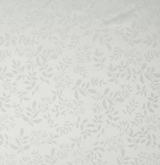 Атлас жаккард "Моар" веточки, 100 г/м2, ш. 150 см, белый тёплый