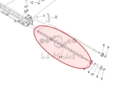 Шнек подачи узла очистки барабана Canon Drum cleaner feed screw original FC8-7078-000