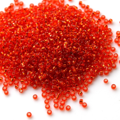 Бисер Тохо круглый 15/0 0025 оранжево-красный