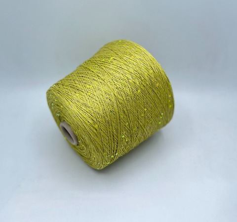 Filati Naturali (пр.Италия),art-Lino, 350м/100гр, 100%Лен+пайетки+люрекс, цвет-Лайм, арт-28091