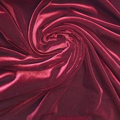 Ткань велюр вишневый 3077
