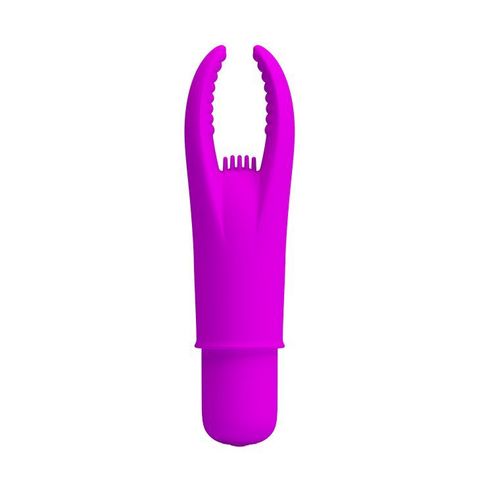 Лиловый мини-вибратор Hedy с рожками - Baile Pretty Love BI-014599