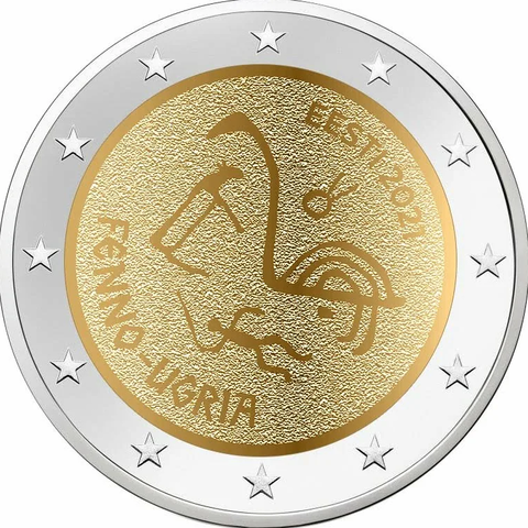 2 евро 2021 Эстония - Финно-угорские народы