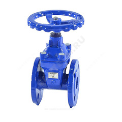 Задвижка чугун 30ч39р аналог МЗВ обрезиненный клин с гайкой и направляющими клина Ду 350 Ру10/16 фл Benarmo