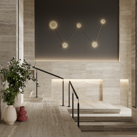 Настенный светодиодный светильник Odeon Light TRAVERTINO 6625/25WL