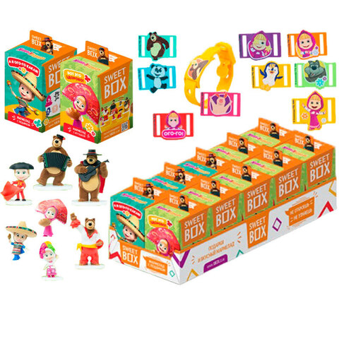 МАША И МЕДВЕДЬ 5 SWEET BOX Мармелад с игрушкой/подарком в коробочке 1кор* 12бл*10шт, 10г.