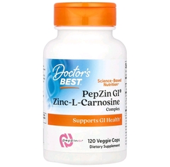 Doctor's Best, PepZin GI, комплекс цинк-L-карнозина, 120 растительных капсул
