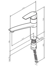 Смеситель для кухни, черный AM.PM Gem - F90A00022