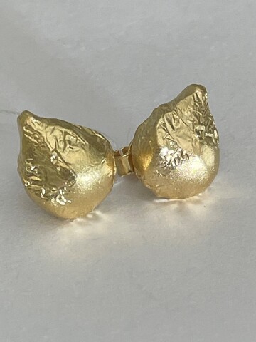 Perle (пусеты из серебра с позолотой )