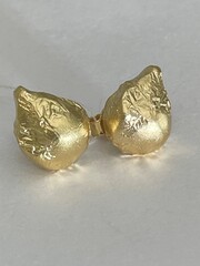 Perle (пусеты из серебра с позолотой )
