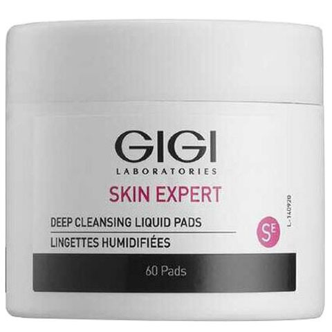 GIGI SKIN EXPERT: Очищающие ватные диски для жирной и проблемной кожи лица (Deep Cleansing Liquid Pads)