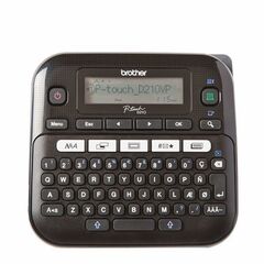 Принтер для печати наклеек Brother PT-D210VP - переносной, oт 3,5 до 12 мм, 20 мм/сек, 180 т/д, однострочный, кейс+БП, ленты TZE (PTD210VPR1)