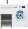 Aquanet 239204 Тумба с раковиной Токио 110 L напольная 1 ящик 2 фасада цвет белый глянец (239204)