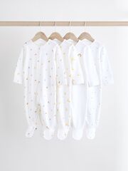 Комбинезон / Cлип для малышей Next K79-485, 4 шт., Белый