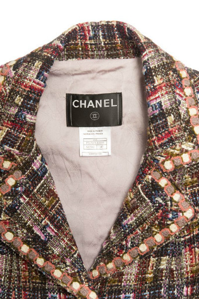 Стильный жакет из многоцветного твида от Chanel, 42размер