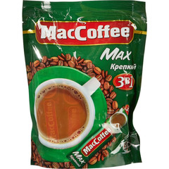 Кофе порционный растворимый MacCoffee Max 3 в 1 крепкий 20 пакетиков по 16 г