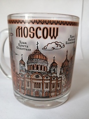 Кружка 300 мл стекло с видами Москвы