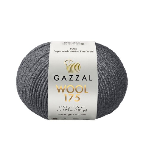 Пряжа Gazzal Wool 175 303 графит