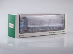 MAZ-6422 with three-axle semitrailer MAZ-9758 blue-gray 1:43 AutoHistory