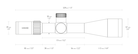 Оптический прицел Hawke Airmax30 Compact 6-24x50 IR SF (AMX IR)