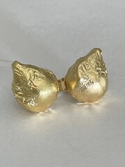 Perle (пусеты из серебра с позолотой )