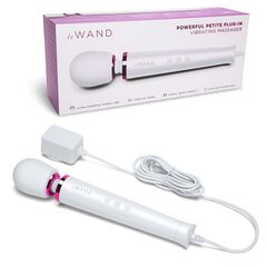 Белый проводной вибратор Le Wand Petite Vibrating Massager - 25 см. - 