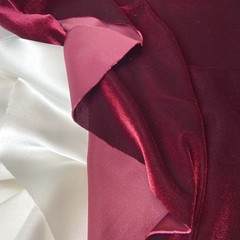 Ткань велюр вишневый 3077