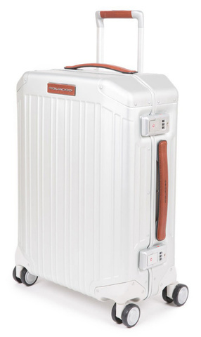 Чемодан Piquadro ALU. алюминий/кожа натуральная серый/коричневый (BV4427ALU/GRCU)