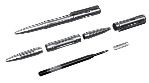 Ручка тактическая Nitecore NTP20 серебристый титан доп.ф.:стеклобой подар.кор.