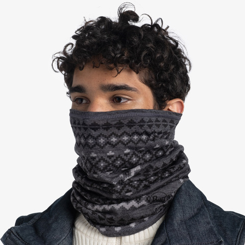 Картинка шарф-труба Buff wool lightweight Faizen Grey - 3