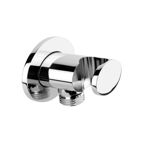 Gessi Ovale Вывод воды с держателем для душевой лейки на 1/2&quot;, цвет: хром 23161#031