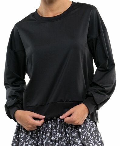 Женская теннисная куртка Lucky in Love Core Ruche Back L/S Women - black