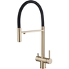 Abber AF81141G Смеситель Wasser Kreis AF81141G для кухни с подключением фильтра и выдвижной лейкой, золото матовое